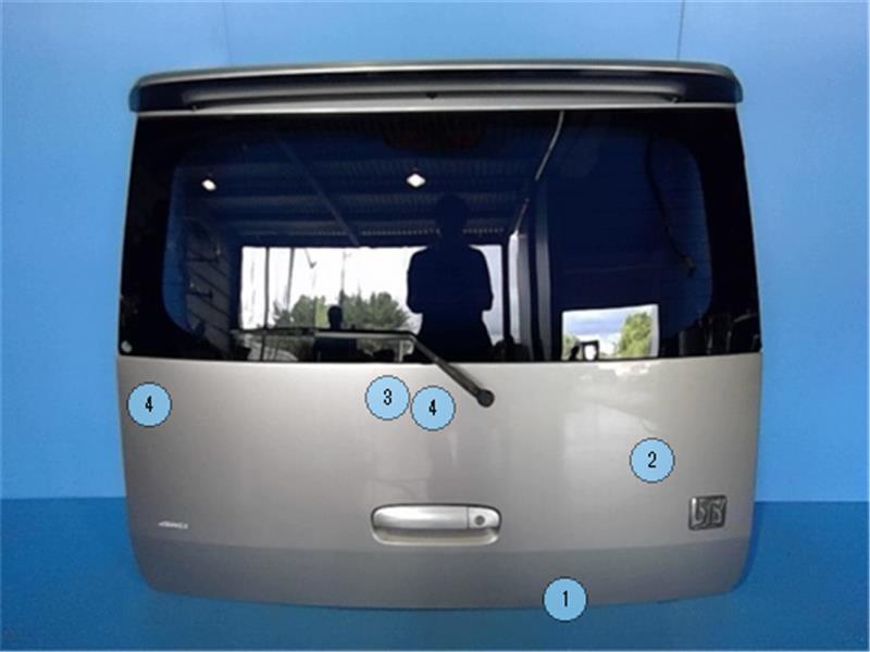 Toyota bB early rear hatch with spoiler - Gray, Color No.: 1D2